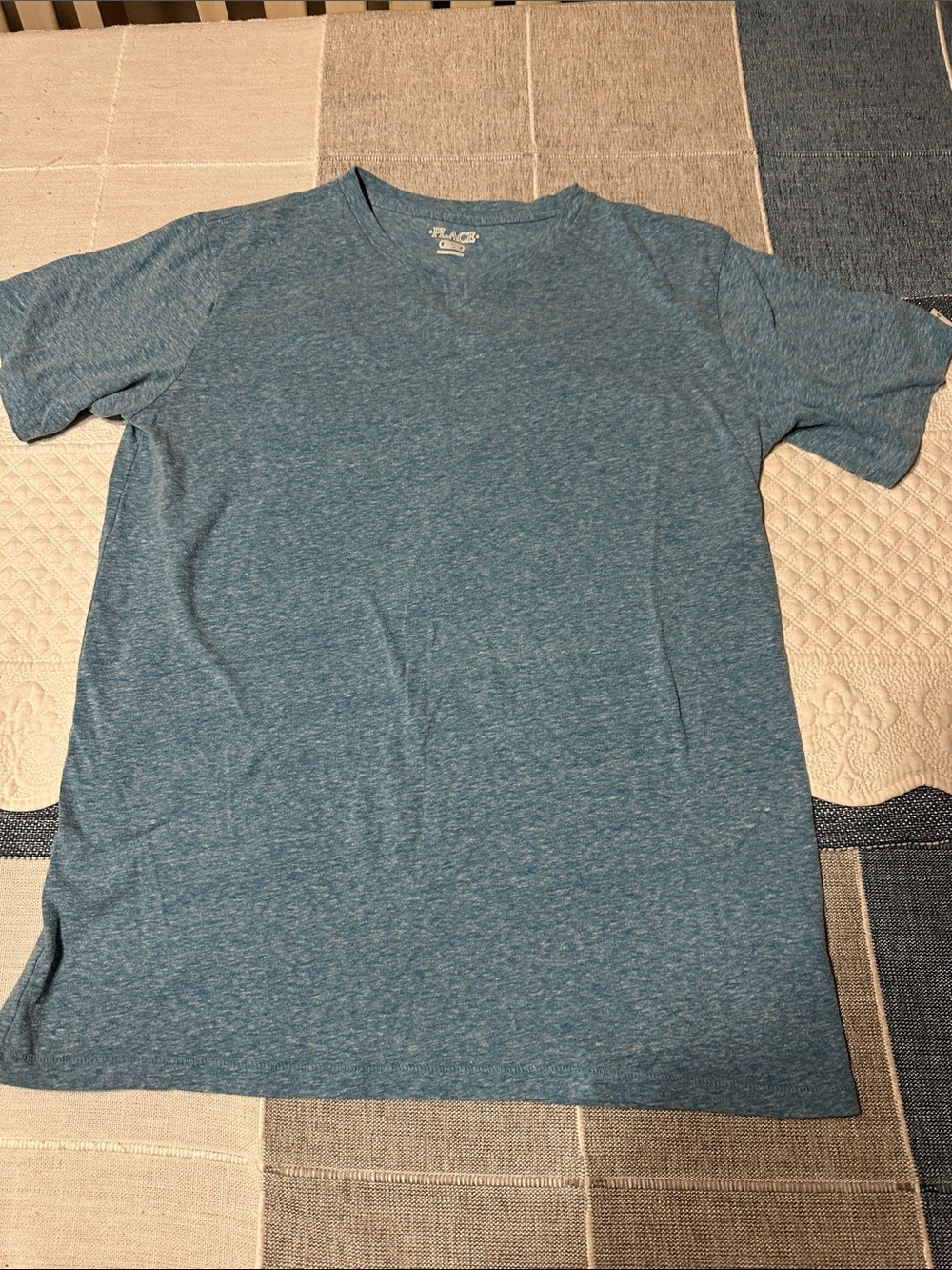 Place boys Heather Teal Short Sleeve Crew Neck Tee